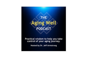 Aging well podcast logo White box template